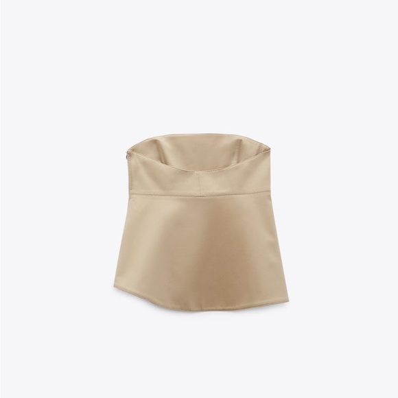 Zara Light Whiskey Asymmetric Hem Bustier - Picture 14 of 15